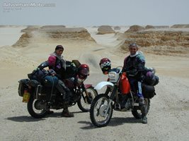 We took a 10 day trip to the W. desert, (my 3rd). Ilan-Honda xr650. Ykis-Ka...
