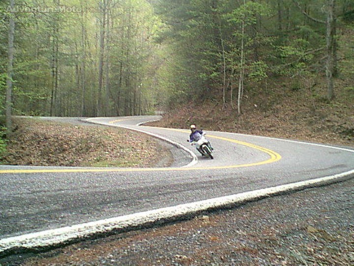 Taming The Deal's Gap "Dragon" - , Deal's Gap is home of the "Dragon" a road with 318 turns in 11 miles!
No intersections, houses,etc... Riders come from all over the country to tame this one.