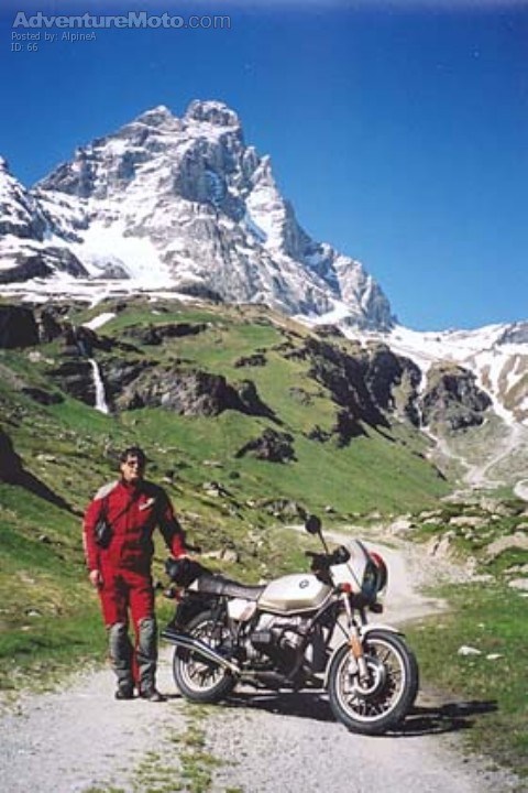 Monte Cervinio, aka the Matterhorn, Monte Cervinio, aka the Matterhorn, Monte Cervinio, aka the Matterhorn, as viewed from the south in Italy. The usual photos of the Matterhorn are taken from the Swiss side in Zermatt. You get a closer view from the Ital