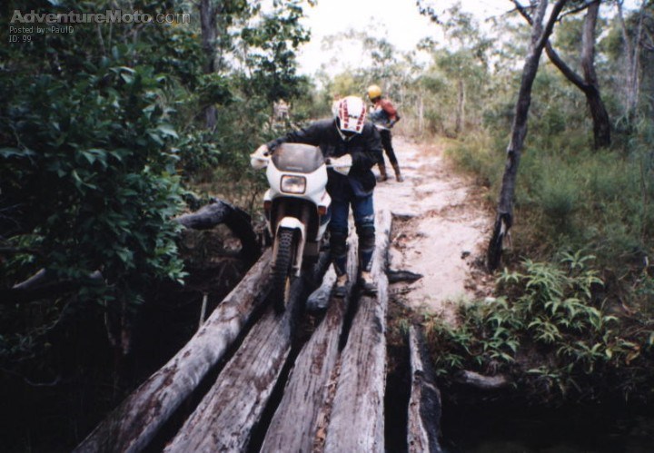 crossing "bridge" on the way to cape york,