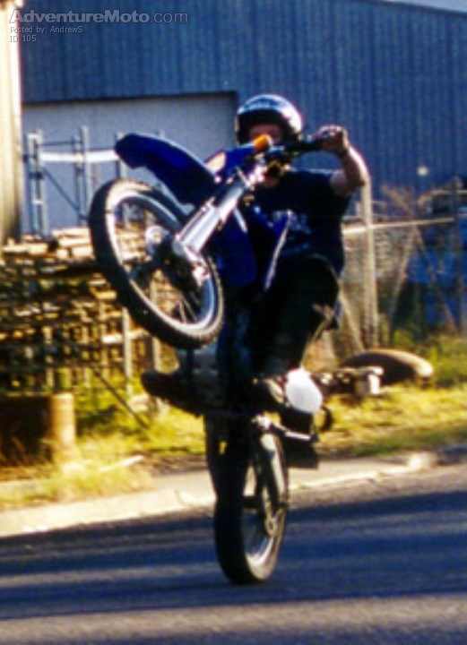 Wheelie, down the road