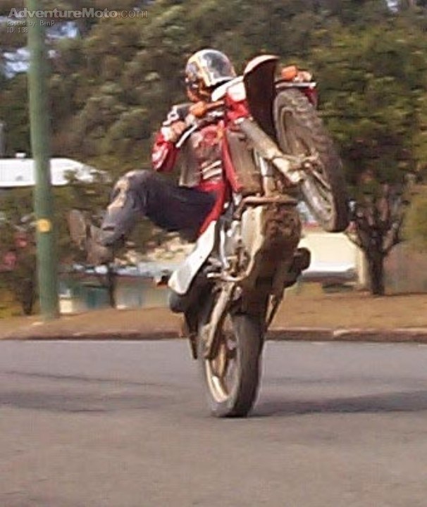 Winding, the big bore up.