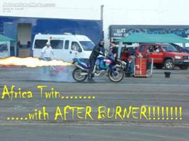Africa with jet car flame - The original and banned modified photo.....it f...
