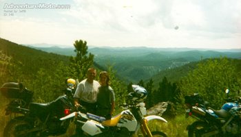 High Country - Riding my KLR650, my girlfriend Deb on my DR350..