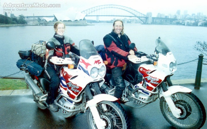 Made It - Siobhan & Charlie after riding their @s from England to Australia