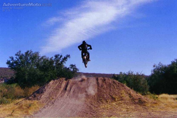 How to destroy a classic bike - The only reason I think this pic is cool is because I did the jump on a 20-year old DT175...