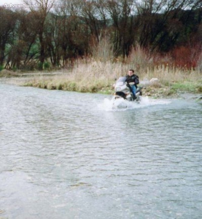 somewhere in Peloponese - River crossing at Lousios River.
