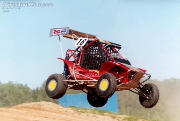 "GOT AIR?" - Old Motocrossers never stop racing......they just add training wheels!  Picture taken while on my way to a Crandon off-road championship win!