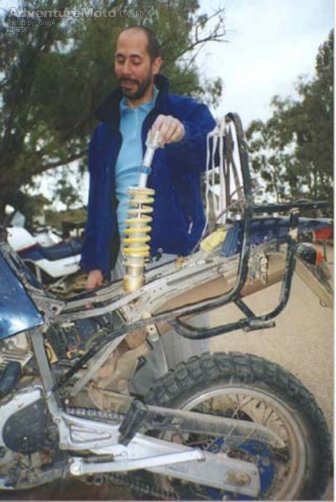 Cagiva's Suck !!! - Bent Shockie in the middle of nowhere