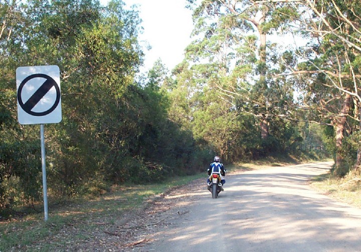 No limit - On the dirt road between Ellenborough Falls and Comboyne.