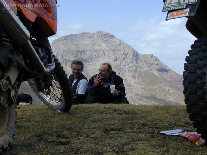 Giannis and Sotiris on break at 2500m altitude
