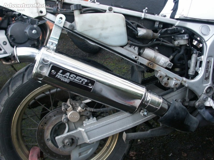 Shot of the bike just after fitting the new exhaust - a Laser ProDuro (Sport).