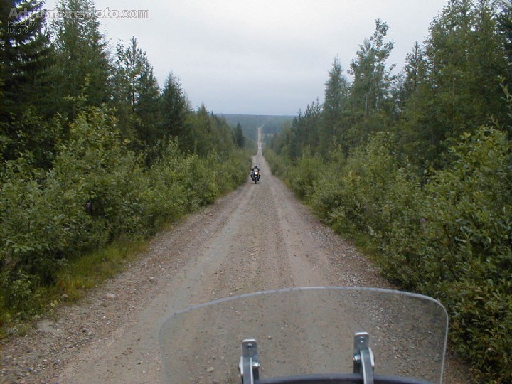 Long and winding road - Me and my friend on our way to the Allroad Tour 2002.
