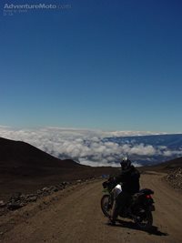 on top of the highest volcano in the pacific