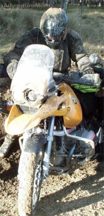 $7000 Ozzie Dollars worth of damage (I'll keep my airhead) - Low speed crash results in broken gearbox housing....