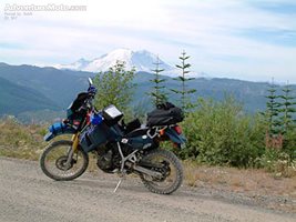 klr + mtn - Nice summer day with 14,500ft Mt Rainer in the distance