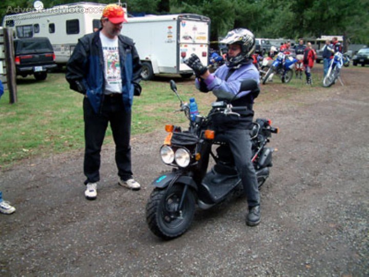 you wanna ride the A course on that? - Don't see one of these every day at a dual-sport event