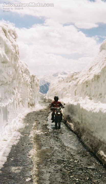 First in 6 months - The road was closed but we bypassed the barrier. 3800m high.